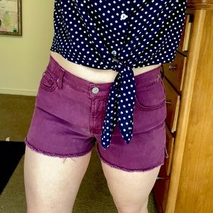 7 for all mankind - shorts - 29 - purple - cutoff - light wear